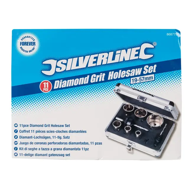 Silverline Diamantgatenzaagset - 19 t/m 57 mm - 11 delig