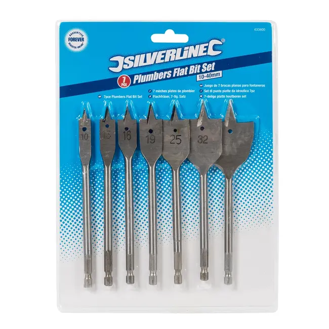 Silverline Speedboor set - 10 t/m 40 mm - 7 delig