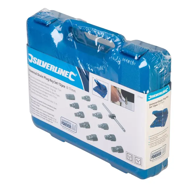 Silverline Universele oliepluggensleutelset - 8 t/m 17 mm - 12 delig