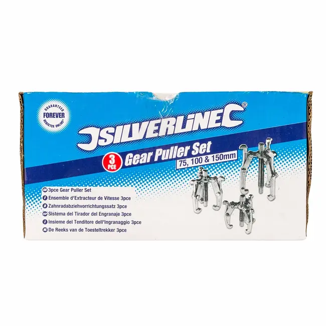 Silverline Tandwiel trekker set - 75, 100 en 150 mm