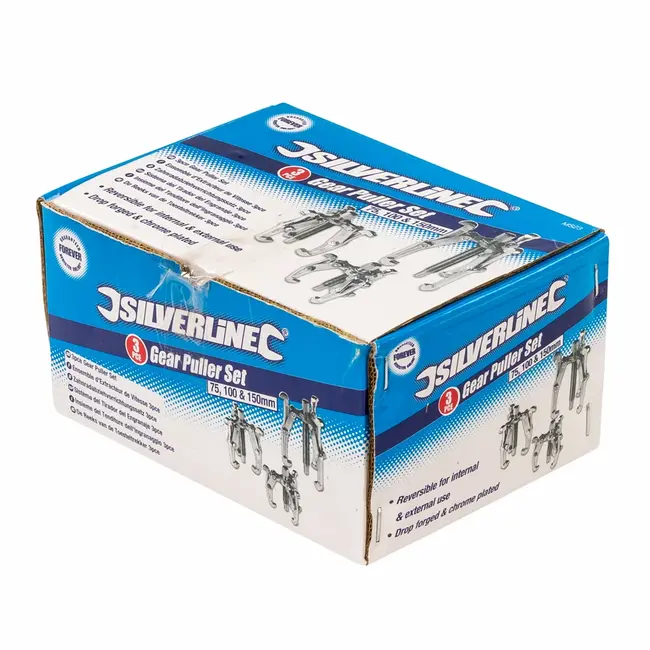 Silverline Tandwiel trekker set - 75, 100 en 150 mm