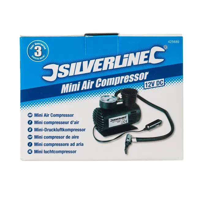 Silverline Mini luchtcompressor 12 V DC