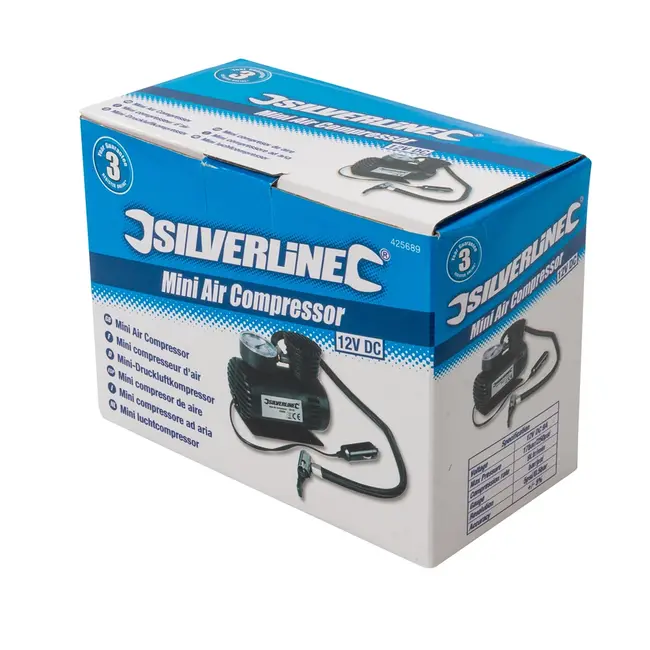 Silverline Mini luchtcompressor 12 V DC