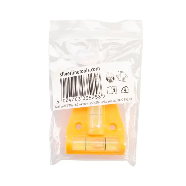 Silverline 2-weg mini kruiswaterpas 60 x 45 mm