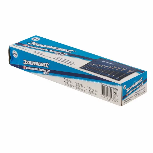 Silverline Steekringsleutelset - 6 t/m 22 mm - 12 delig