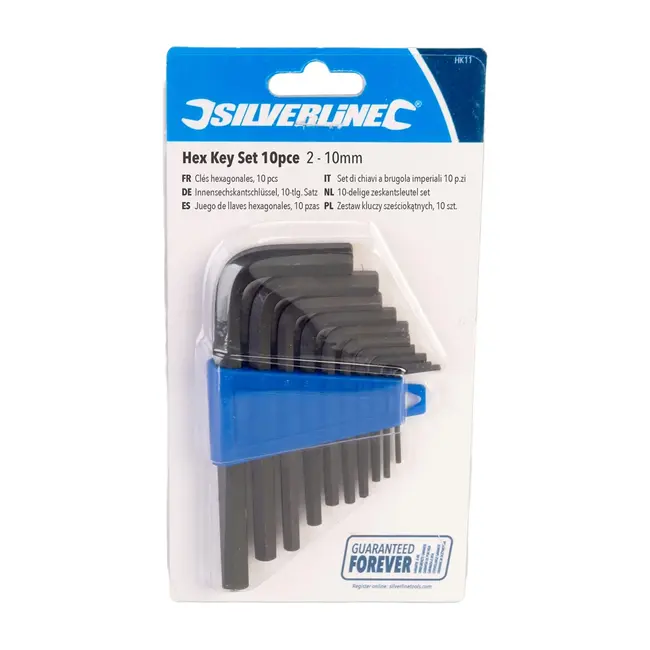 Silverline Zeskantsleutel set - 2 t/m 10 mm - 10 delig