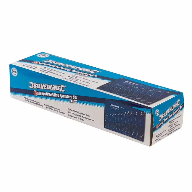 Silverline Offset ringsleutelset - 6 t/m 32 mm - 12 delig