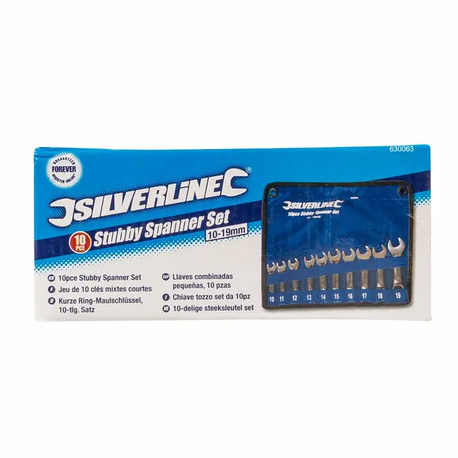 Silverline Steeksleutelset - 10 t/m 19 mm - 10 delig
