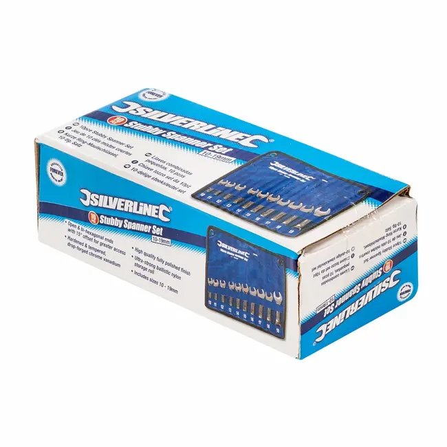 Silverline Steeksleutelset - 10 t/m 19 mm - 10 delig