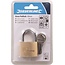 Silverline Messing hangslot - 40 mm - gehard stalen schakel