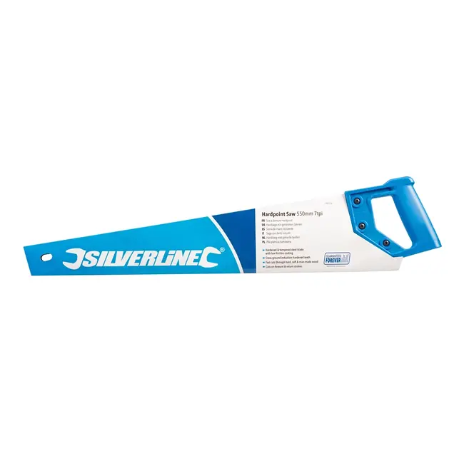 Silverline Handzaag met geharde tanden 550 mm, 7 tpi