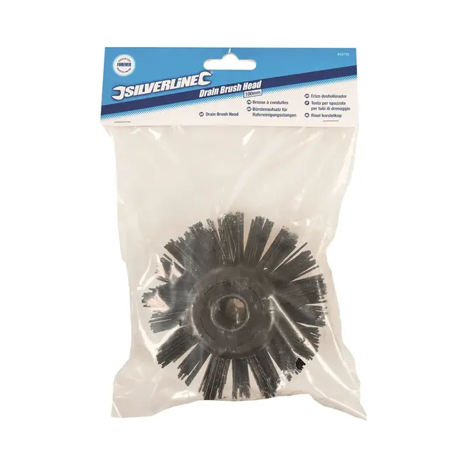 Silverline Rioolborstelkop 100 mm