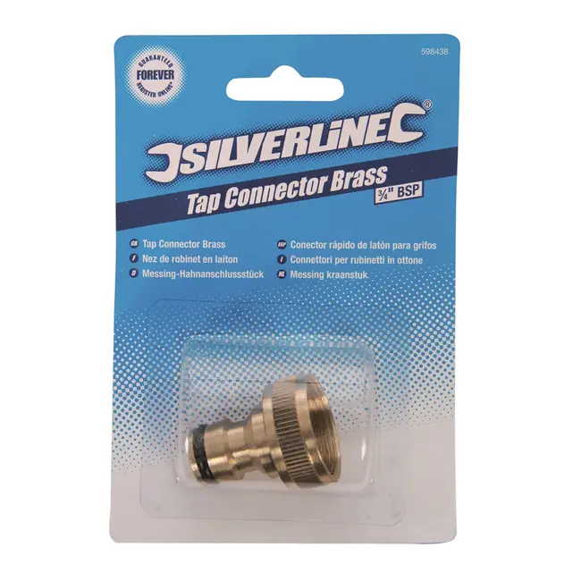 Silverline Messing kraan koppeling