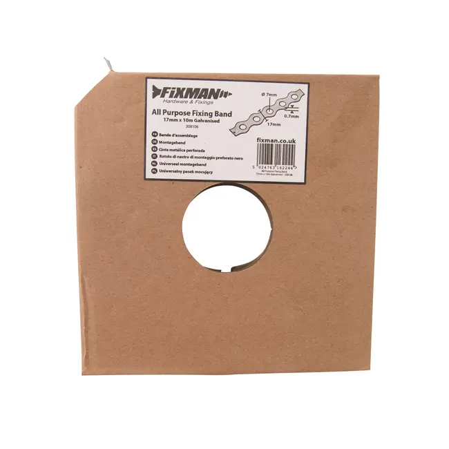 Fixman Gegalvaniseerd montageband 17 mm x 10 meter