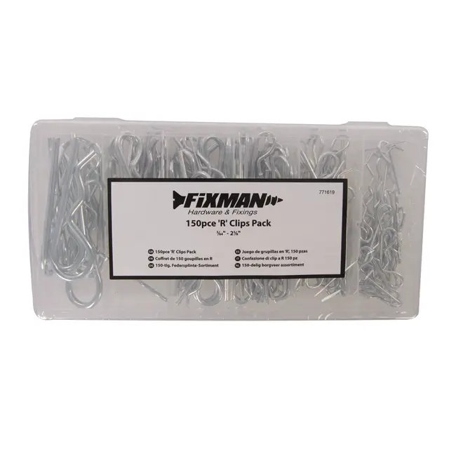 Fixman R-Clip assortiment 150 delig