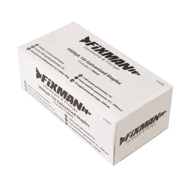 Fixman Gegalvaniseerde nietjes 10J - 8 mm - 5000 stuks