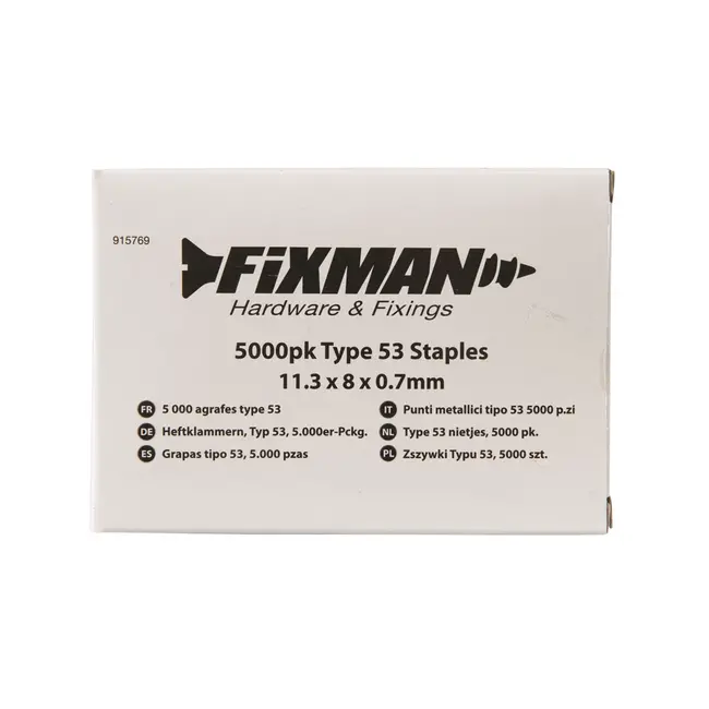 Fixman Type 53 nietjes - 8 mm - 5000 stuks