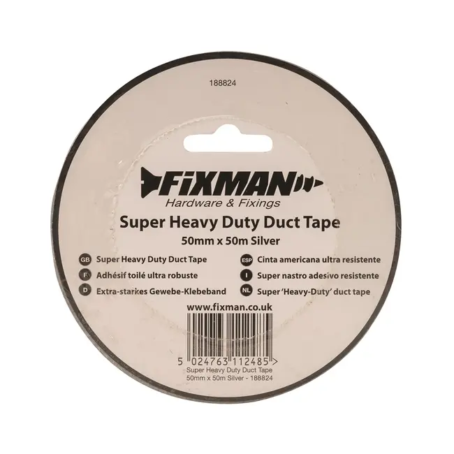 Fixman Super Heavy-Duty duct tape - zilver - 50 mm x 50 meter