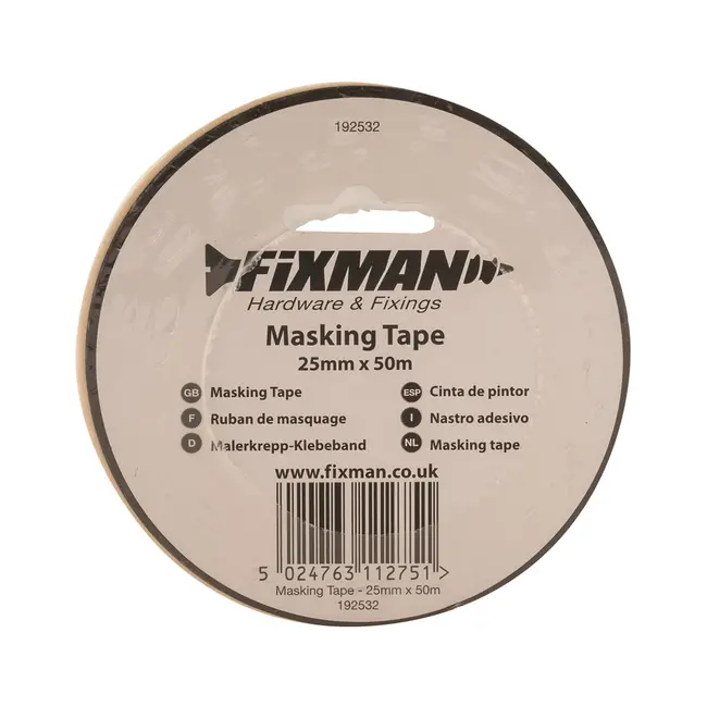 Fixman Afplaktape 25 mm x 50 meter