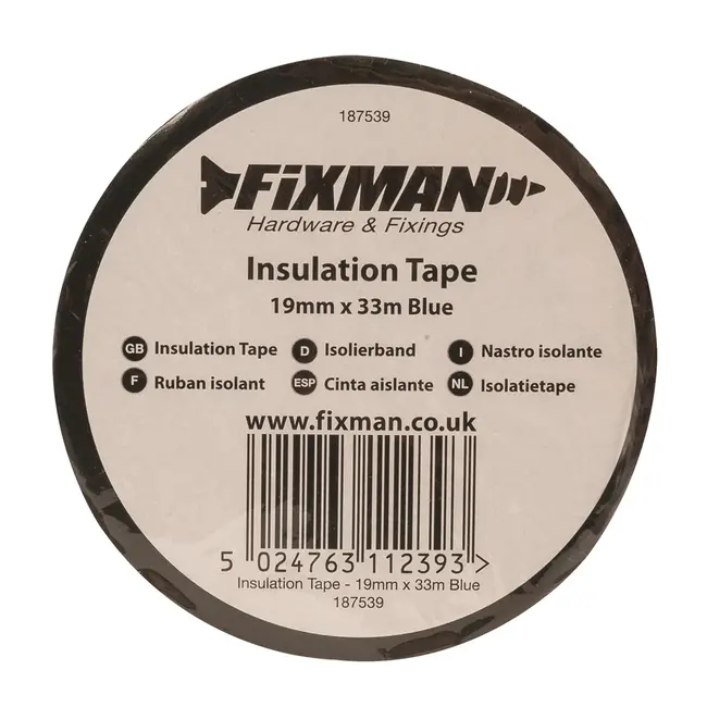 Fixman Isolatietape - blauw - 19 mm x 33 meter