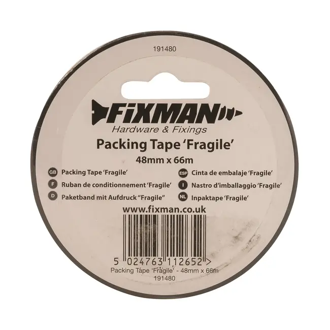 Fixman Inpaktape - fragile - 48 mm x 66 meter