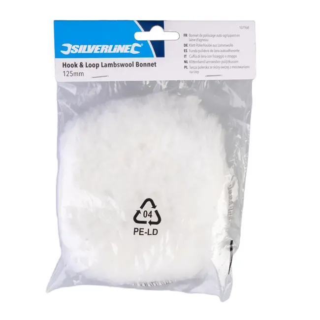 Silverline Lamswollen polijstkussen - klittenband - 125 mm