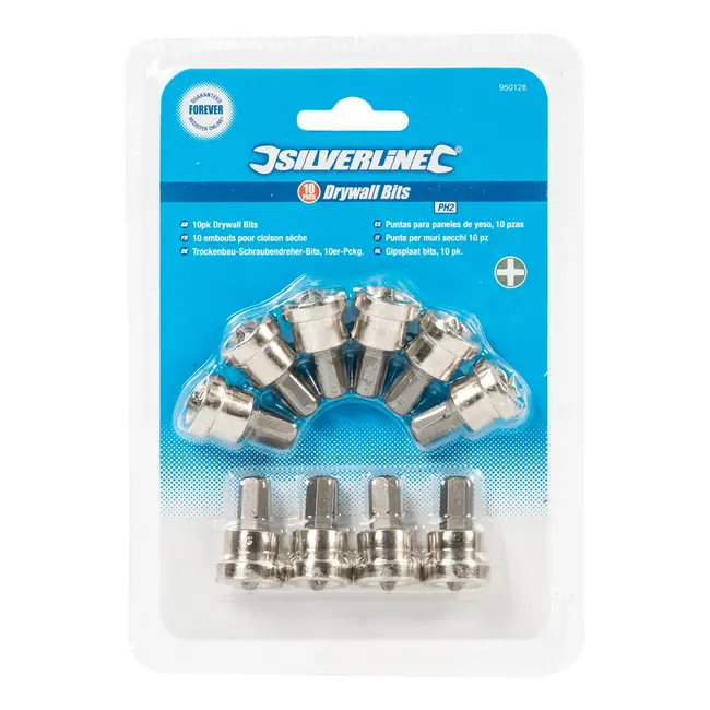 Silverline Gipsplaat schroefbits - PH2 - 10 stuks