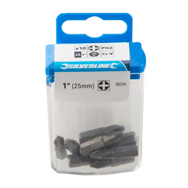 Silverline Schroefbits kruiskop PH2 - 10 stuks