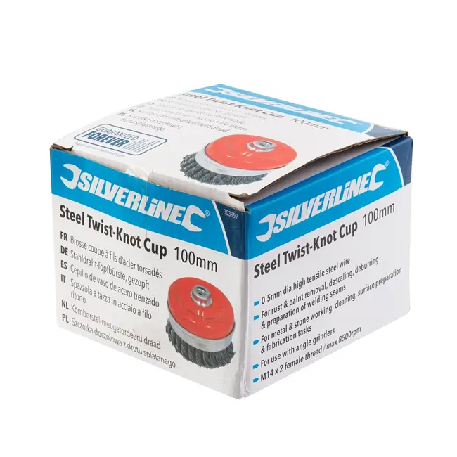 Silverline Komborstel 100 mm - getordeerd draad