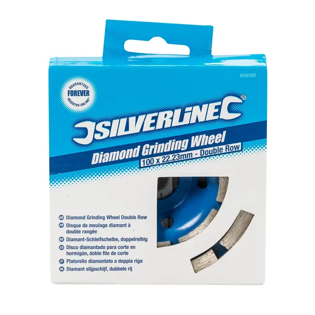 Silverline Diamant slijpschijf - 100 x 22,23 mm - dubbele rij