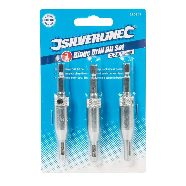 Silverline Scharnierboor set - 2, 2,8 en 3,6 mm - 3 delig