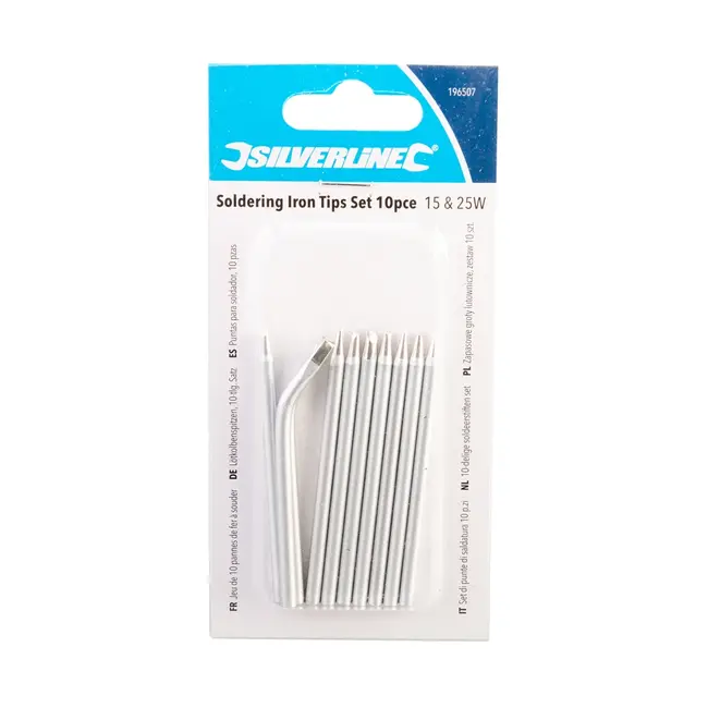 Silverline Soldeerpunten set 15 en 20 Watt - Ø 3,8 mm - 10 delig