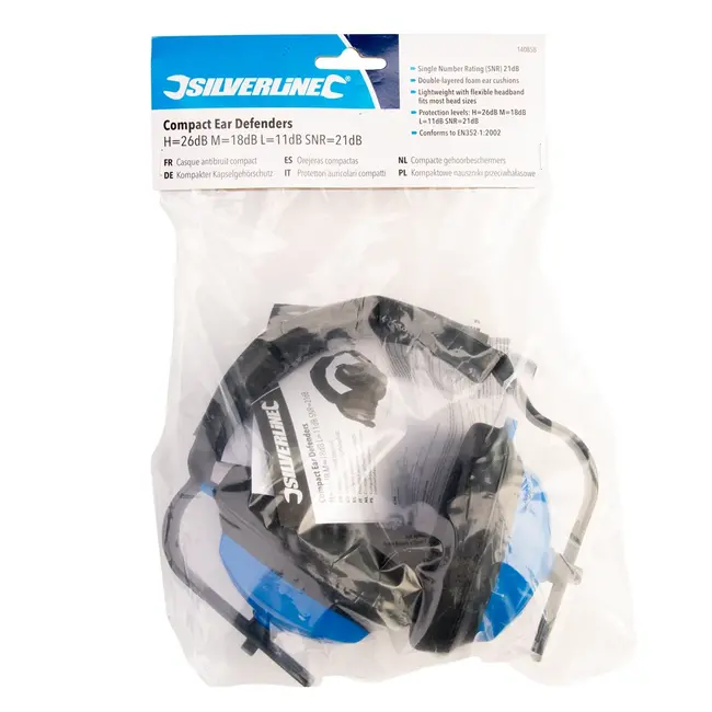 Silverline Compacte gehoorbeschermers - SNR 21 dB