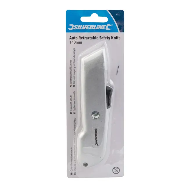 Silverline Automatisch intrekbaar mes 140 mm