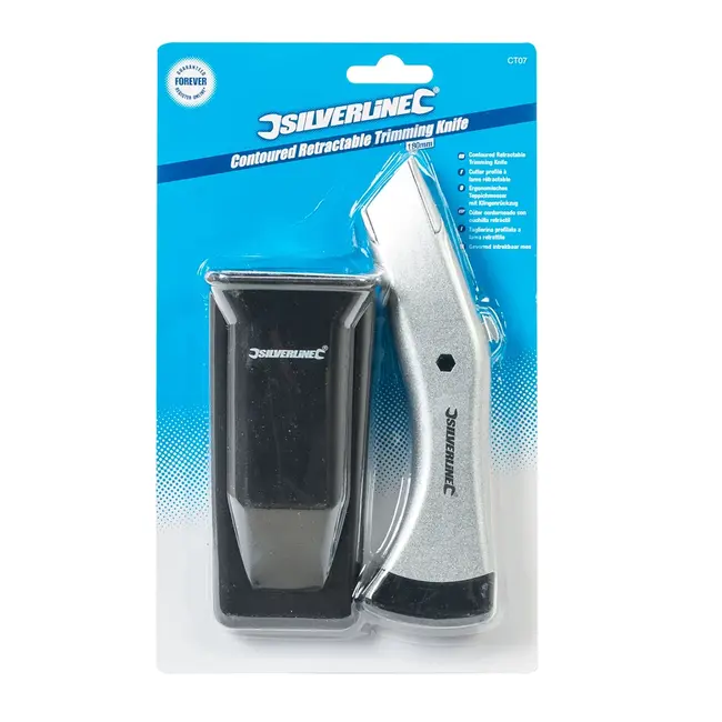 Silverline Gevormd intrekbaar mes 180 mm