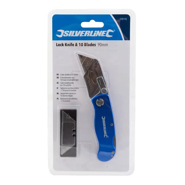 Silverline Vergrendel snijmes 90 mm - inclusief 10 reserve mesjes