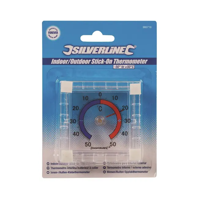 Silverline Binnen/buiten opplakthermometer -50 °C tot +50°C