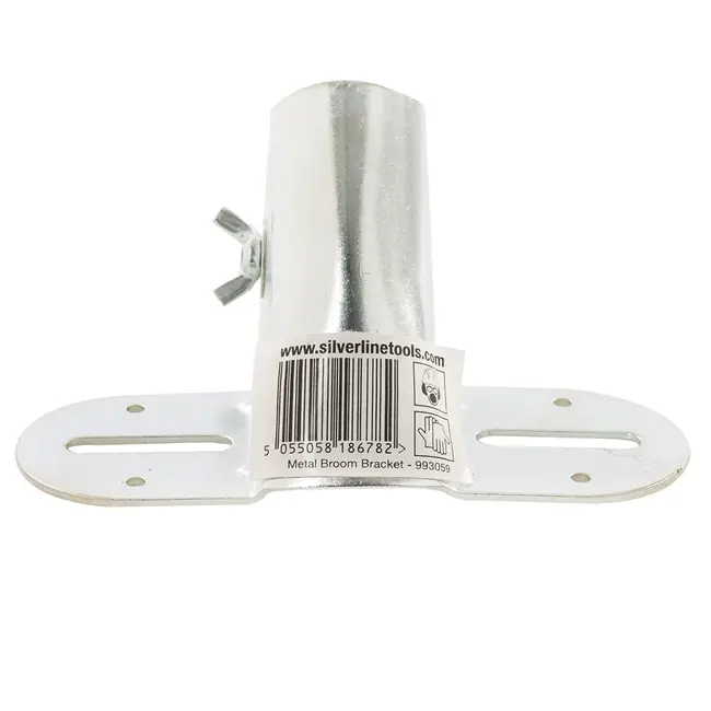 Silverline Metalen bezemsteel beugel - Ø 26-29 mm - verzinkt