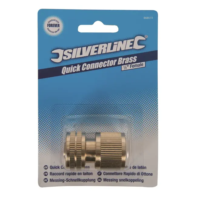 Silverline Snelkoppeling messing - 1/2" vrouwelijk
