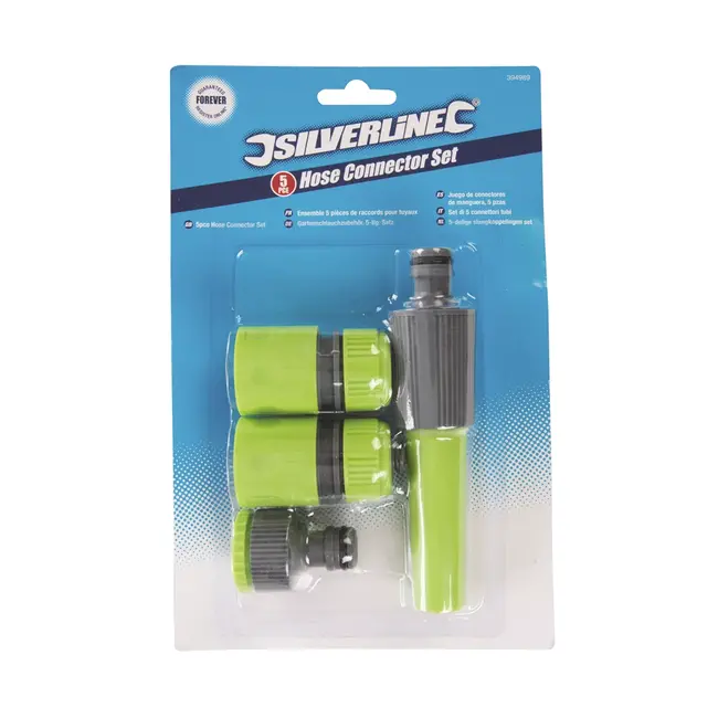 Silverline Tuinslang koppelingen set - 5 delig