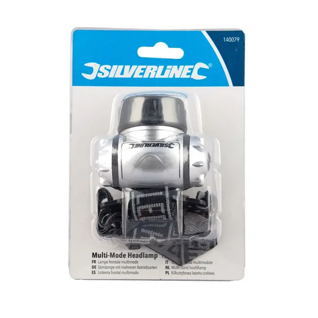 Silverline Hoofdlamp - 12 LED - 50 lumen - water bestendig