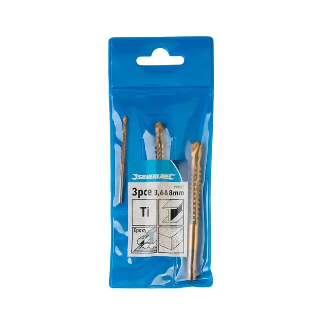 Silverline Freesboor set - 3, 6 en 8 mm - 3 delig