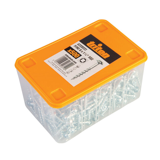 Triton Pocket boring schroeven - P/HC 8 x 1-1/4" - grof draad - 500 stuks