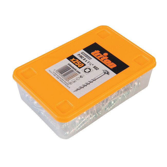 Triton Pocket boring schroeven - P/HC 8 x 1-1/4" - grof draad - 250 stuks