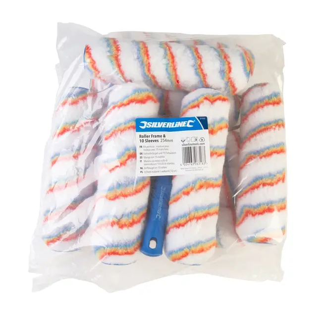 Silverline Verfbeugel en 10 rollers - 254 x 60 mm