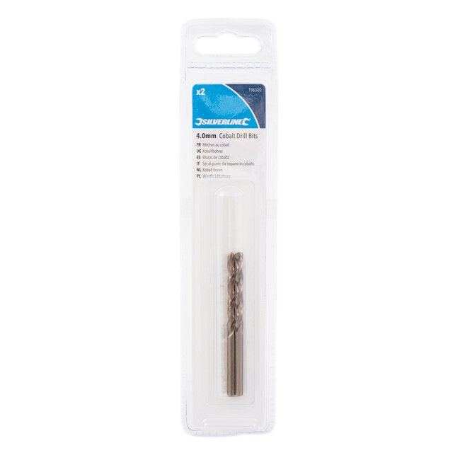 Silverline Metaalboor - 4 mm - kobalt - 2 stuks