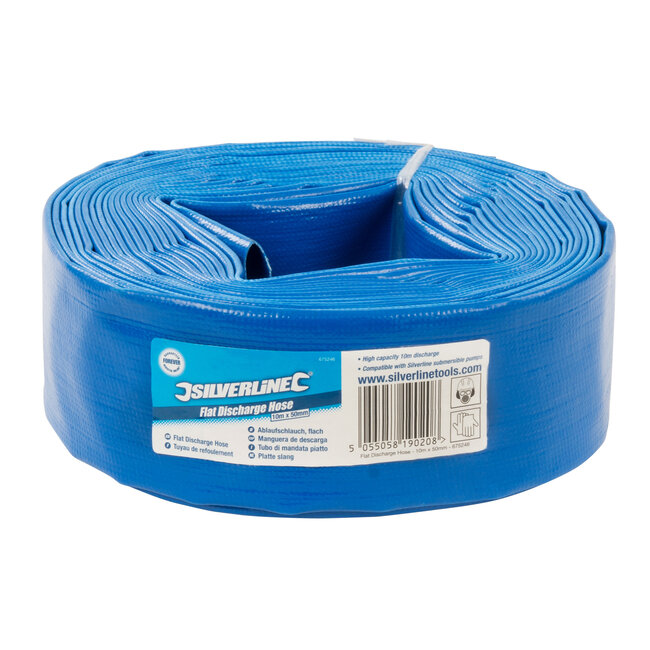 Silverline Platte dompelpomp slang - Ø 50 mm - 10 meter