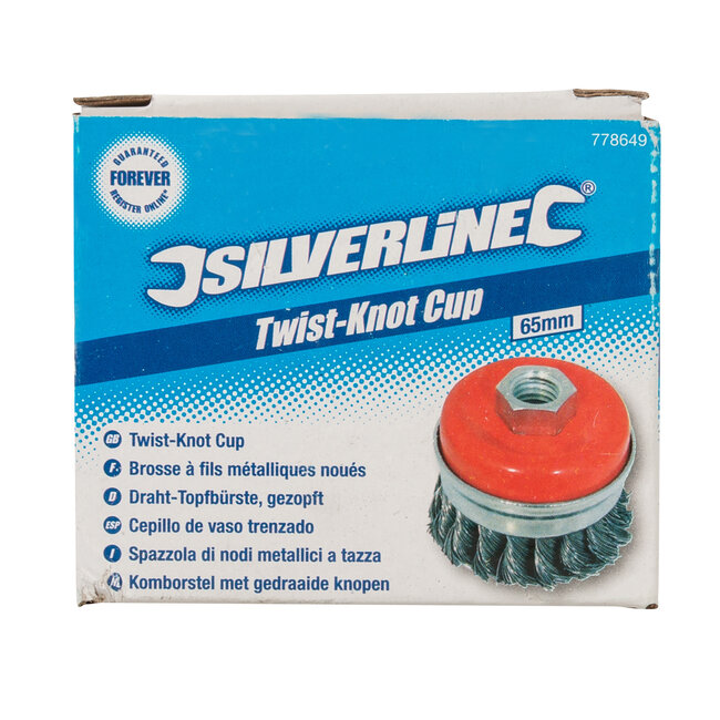 Silverline Komborstel 65 mm - getordeerd draad