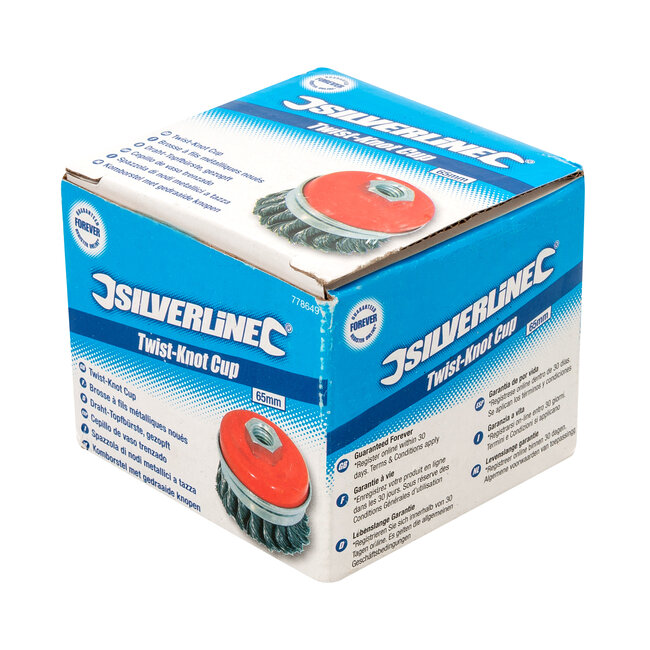 Silverline Komborstel 65 mm - getordeerd draad