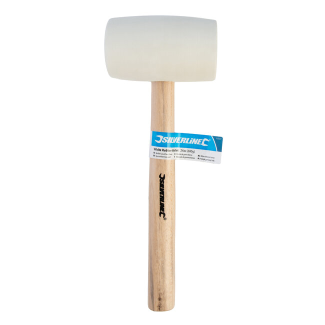 Silverline Witte rubberen hamer - 680 gram kop
